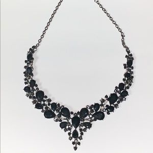 Beautiful black jeweled necklace